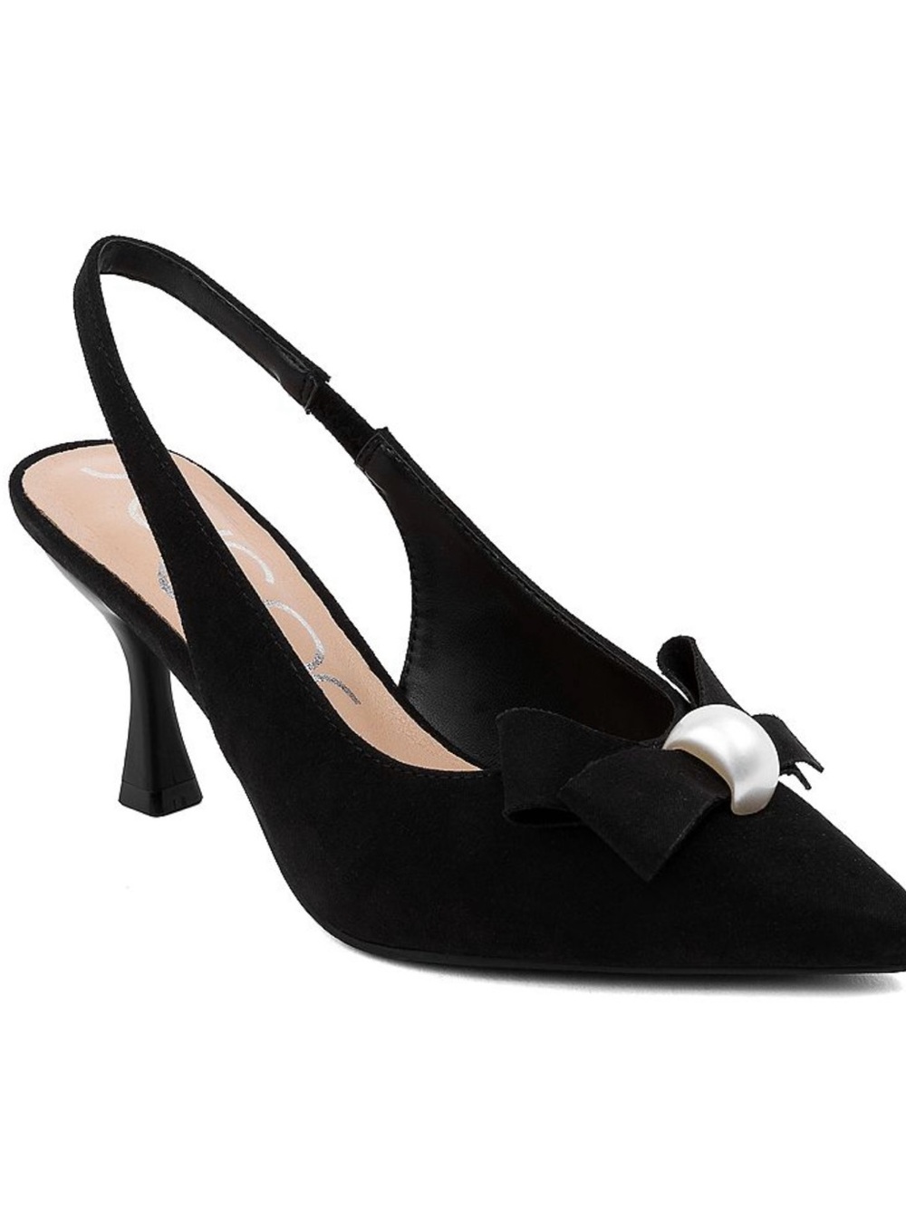 sugar Dazzy Bow Women's Closed Toe Dress Pumps 9.5M New Black